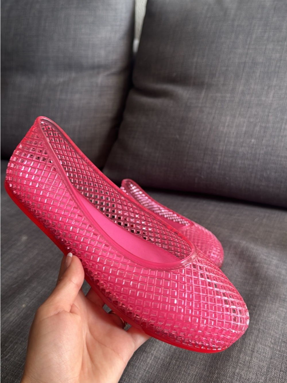 Target Bright Pink Jelly Ballet Flats